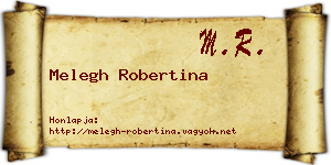 Melegh Robertina névjegykártya